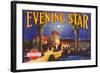 Evening Star Lemon Label-null-Framed Art Print