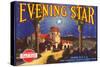 Evening Star Lemon Label-null-Stretched Canvas