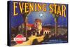 Evening Star Lemon Label-null-Stretched Canvas