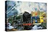 Evening Star, the Last Steam Locomotive and the New Diesel-Electric Deltic-Harry Green-Stretched Canvas