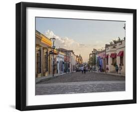 Evening street scene, Oaxaca, Mexico, North America-Melissa Kuhnell-Framed Photographic Print