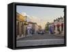 Evening street scene, Oaxaca, Mexico, North America-Melissa Kuhnell-Framed Stretched Canvas