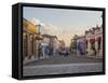 Evening street scene, Oaxaca, Mexico, North America-Melissa Kuhnell-Framed Stretched Canvas