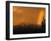 Evening Sun and Passing Rainstorm Over Mt. Thielsen, Oregon Cascades Recreation Area, Oregon, USA-Steve Terrill-Framed Photographic Print