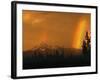 Evening Sun and Passing Rainstorm Over Mt. Thielsen, Oregon Cascades Recreation Area, Oregon, USA-Steve Terrill-Framed Photographic Print