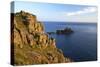 Evening Sunshine on Cliffs, Lands End, Cornwall, England, United Kingdom, Europe-Peter Barritt-Stretched Canvas