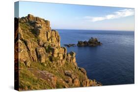 Evening Sunshine on Cliffs, Lands End, Cornwall, England, United Kingdom, Europe-Peter Barritt-Stretched Canvas