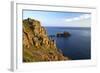 Evening Sunshine on Cliffs, Lands End, Cornwall, England, United Kingdom, Europe-Peter Barritt-Framed Photographic Print