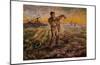 Evening, The End of the Day-Vincent van Gogh-Mounted Giclee Print