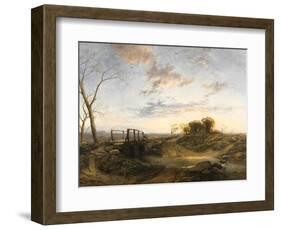 Evening, the West Still Glimmers with the Streaks of Day, 1850 (Oil on Canvas)-Thomas Creswick-Framed Giclee Print