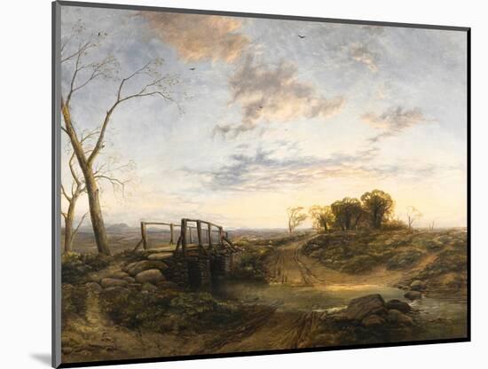 Evening, the West Still Glimmers with the Streaks of Day, 1850 (Oil on Canvas)-Thomas Creswick-Mounted Giclee Print