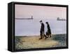 Evening Tide, Cornwall, 1982-Gillian Lawson-Framed Stretched Canvas