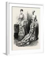 Evening Toilette Front and Back, Fashion, 1882-null-Framed Giclee Print