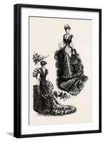Evening Toilettes for Dinners and Balls, Fashion, 1882-null-Framed Giclee Print