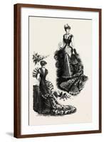 Evening Toilettes for Dinners and Balls, Fashion, 1882-null-Framed Giclee Print