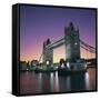 Evening, Tower Bridge and River Thames, London-Roy Rainford-Framed Stretched Canvas