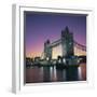 Evening, Tower Bridge and River Thames, London-Roy Rainford-Framed Premium Photographic Print