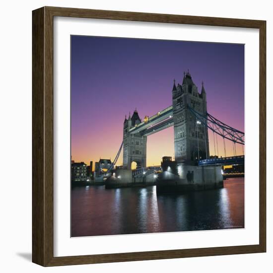 Evening, Tower Bridge and River Thames, London-Roy Rainford-Framed Photographic Print