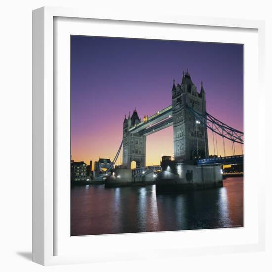 Evening, Tower Bridge and River Thames, London-Roy Rainford-Framed Photographic Print