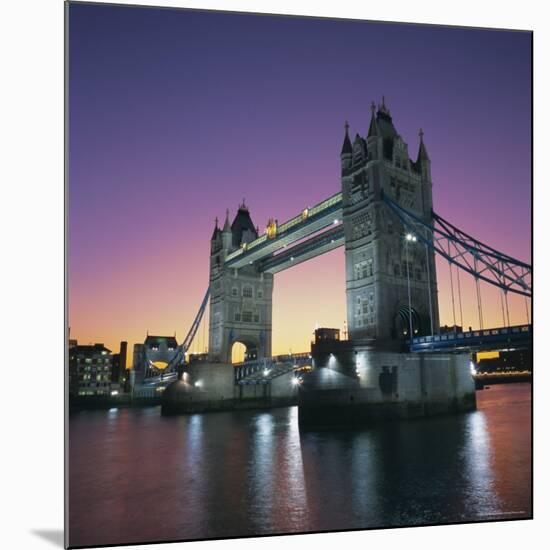 Evening, Tower Bridge and River Thames, London-Roy Rainford-Mounted Photographic Print
