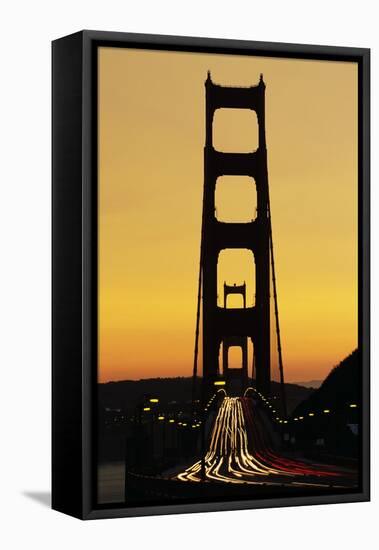 Evening Traffic and Golden Gate Bridge-Darrell Gulin-Framed Stretched Canvas