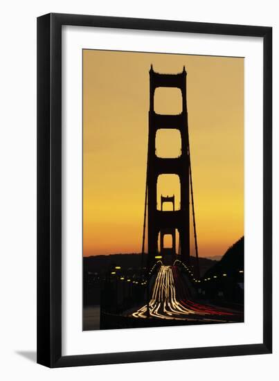 Evening Traffic and Golden Gate Bridge-Darrell Gulin-Framed Premium Photographic Print