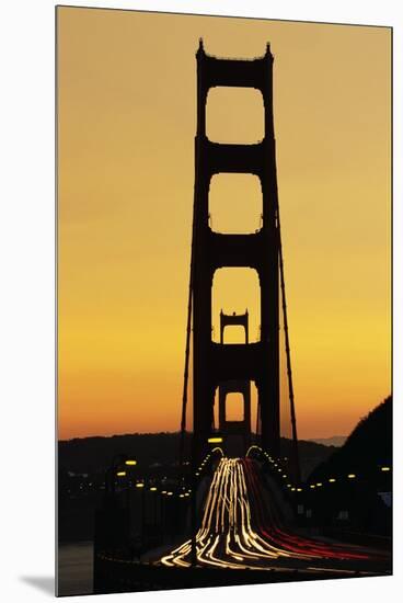 Evening Traffic and Golden Gate Bridge-Darrell Gulin-Mounted Premium Photographic Print