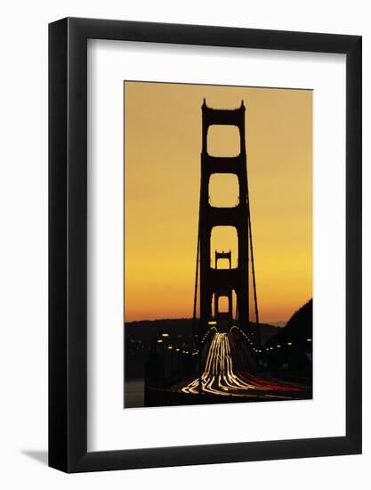 Evening Traffic and Golden Gate Bridge-Darrell Gulin-Framed Photographic Print