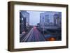 Evening Traffic Flowing Through the La Defense Area of Paris, France, Europe-Julian Elliott-Framed Photographic Print