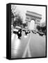 Evening Traffic on Champs Elysees, Paris, France-Walter Bibikow-Framed Stretched Canvas