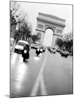 Evening Traffic on Champs Elysees, Paris, France-Walter Bibikow-Mounted Photographic Print