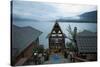Evening View across Lake Toba from Batak Toba Style Hotel on Samosir Island-Annie Owen-Stretched Canvas