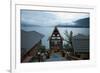 Evening View across Lake Toba from Batak Toba Style Hotel on Samosir Island-Annie Owen-Framed Photographic Print