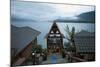 Evening View across Lake Toba from Batak Toba Style Hotel on Samosir Island-Annie Owen-Mounted Photographic Print