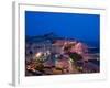 Evening View from the Grand Hotel, Ortygia Island, Syracuse, Sicily, Italy-Walter Bibikow-Framed Photographic Print