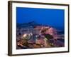 Evening View from the Grand Hotel, Ortygia Island, Syracuse, Sicily, Italy-Walter Bibikow-Framed Photographic Print