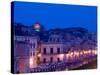 Evening View from the Grand Hotel, Ortygia Island, Syracuse, Sicily, Italy-Walter Bibikow-Stretched Canvas