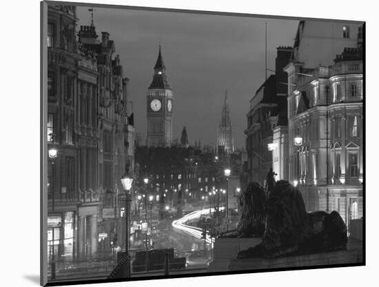 Evening View from Trafalgar Square Down Whitehall with Big Ben in the Background, London, England-Roy Rainford-Mounted Photographic Print