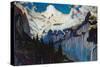 Evening View from Wengen (Oil on Canvas)-Louis Augustus Sargent-Stretched Canvas