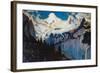 Evening View from Wengen (Oil on Canvas)-Louis Augustus Sargent-Framed Giclee Print