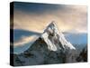 Evening View of Ama Dablam with Beautiful Clouds on the Way to Everest Base Camp - Nepal-Daniel Prudek-Stretched Canvas