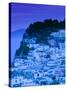 Evening View of Capri Town from Via Castello, Bay of Naples, Campania, Italy-Walter Bibikow-Stretched Canvas