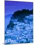 Evening View of Capri Town from Via Castello, Bay of Naples, Campania, Italy-Walter Bibikow-Mounted Photographic Print