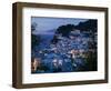 Evening View of Capri Town from Via Castello, Bay of Naples, Campania, Italy-Walter Bibikow-Framed Photographic Print