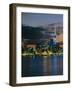 Evening View of City Skyline Across Harbour, Auckland, Central Auckland, North Island, New Zealand-Neale Clarke-Framed Photographic Print