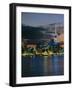 Evening View of City Skyline Across Harbour, Auckland, Central Auckland, North Island, New Zealand-Neale Clarke-Framed Photographic Print