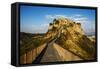 Evening View of Civilta Di Bagnoregio and the Long Bridge-Terry Eggers-Framed Stretched Canvas