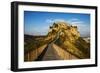 Evening View of Civilta Di Bagnoregio and the Long Bridge-Terry Eggers-Framed Photographic Print