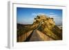 Evening View of Civilta Di Bagnoregio and the Long Bridge-Terry Eggers-Framed Photographic Print