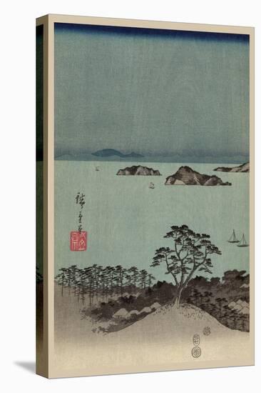 Evening View of Eight Famous Sites at Kanazawa in Musashi Province (Uyokanazawa Hassshoyakei) No.1-Ando Hiroshige-Stretched Canvas